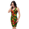 Abstract Reggae Rasta Bodycon Dress-grizzshop