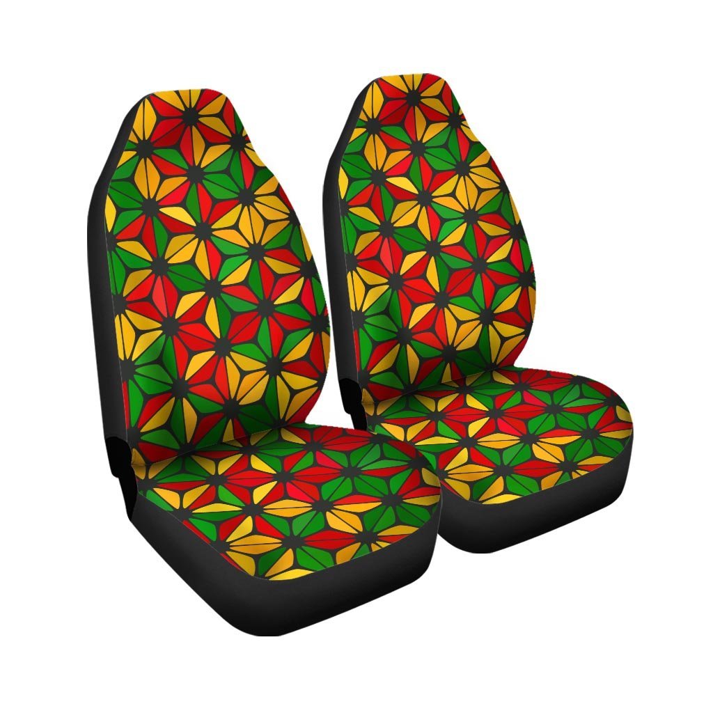 Abstract Reggae Rasta Car Seat Covers-grizzshop