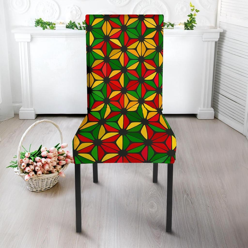 Abstract Reggae Rasta Chair Cover-grizzshop