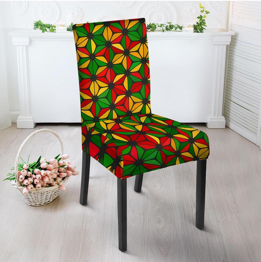 Abstract Reggae Rasta Chair Cover-grizzshop