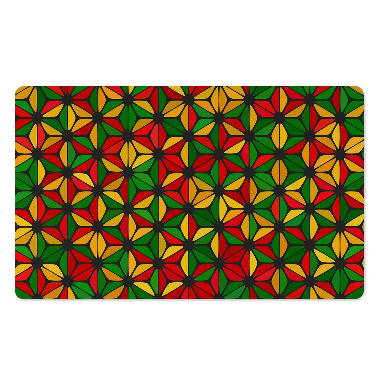 Abstract Reggae Rasta Door Mat-grizzshop