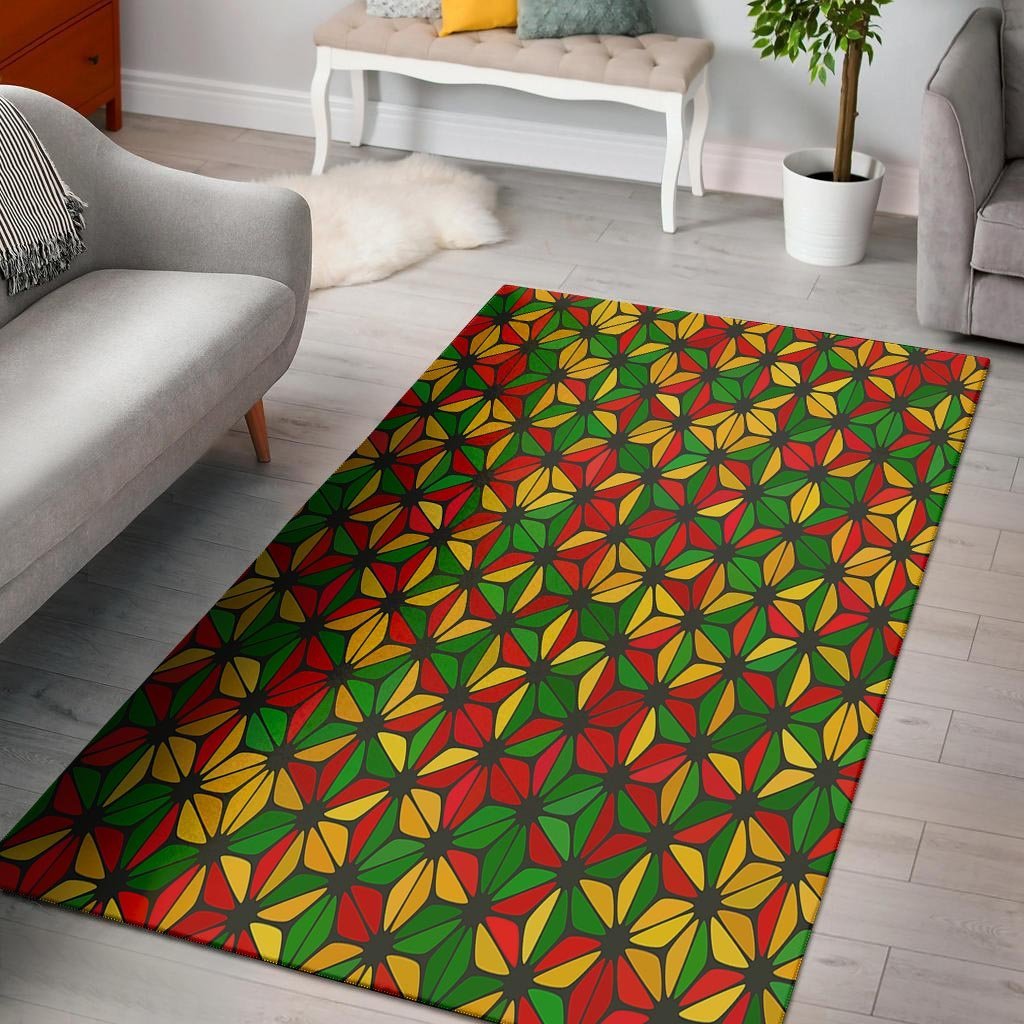 Abstract Reggae Rasta Floor Mat-grizzshop