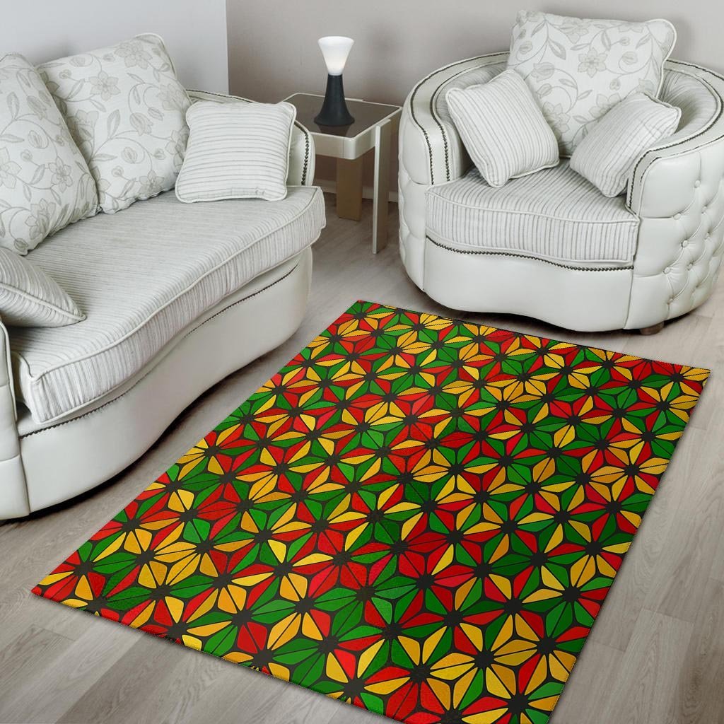 Abstract Reggae Rasta Floor Mat-grizzshop