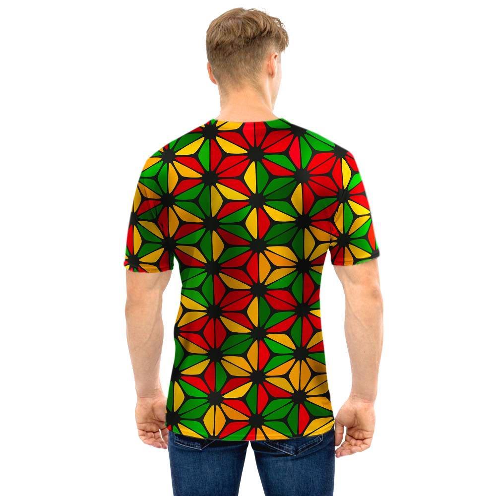 Abstract Reggae Rasta Men T Shirt-grizzshop