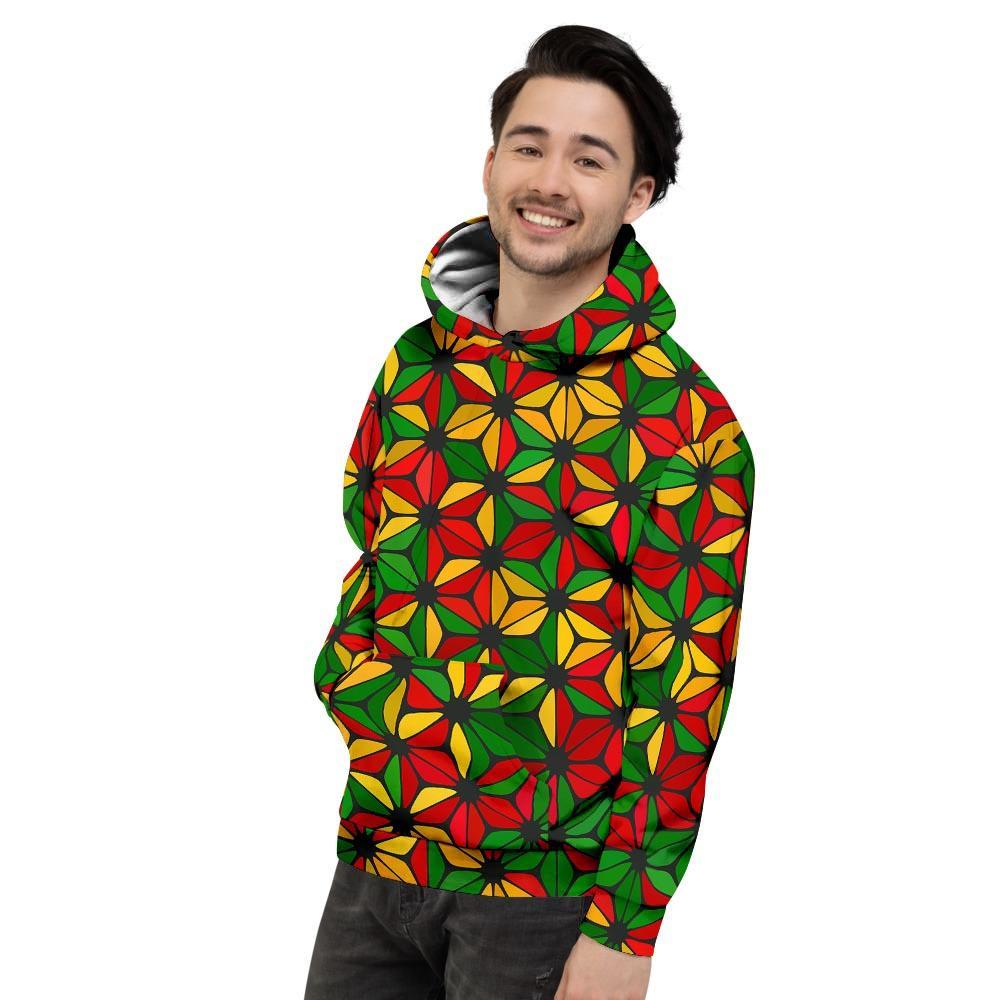 Abstract Reggae Rasta Men's Hoodie-grizzshop