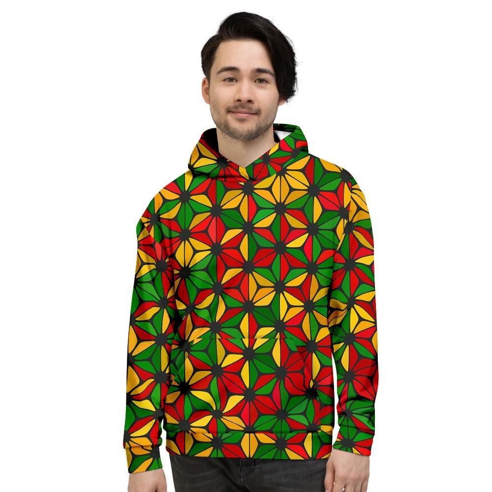 Abstract Reggae Rasta Men's Hoodie-grizzshop