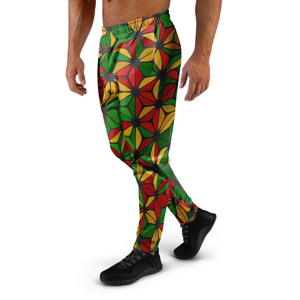 Abstract Reggae Rasta Men's Joggers-grizzshop
