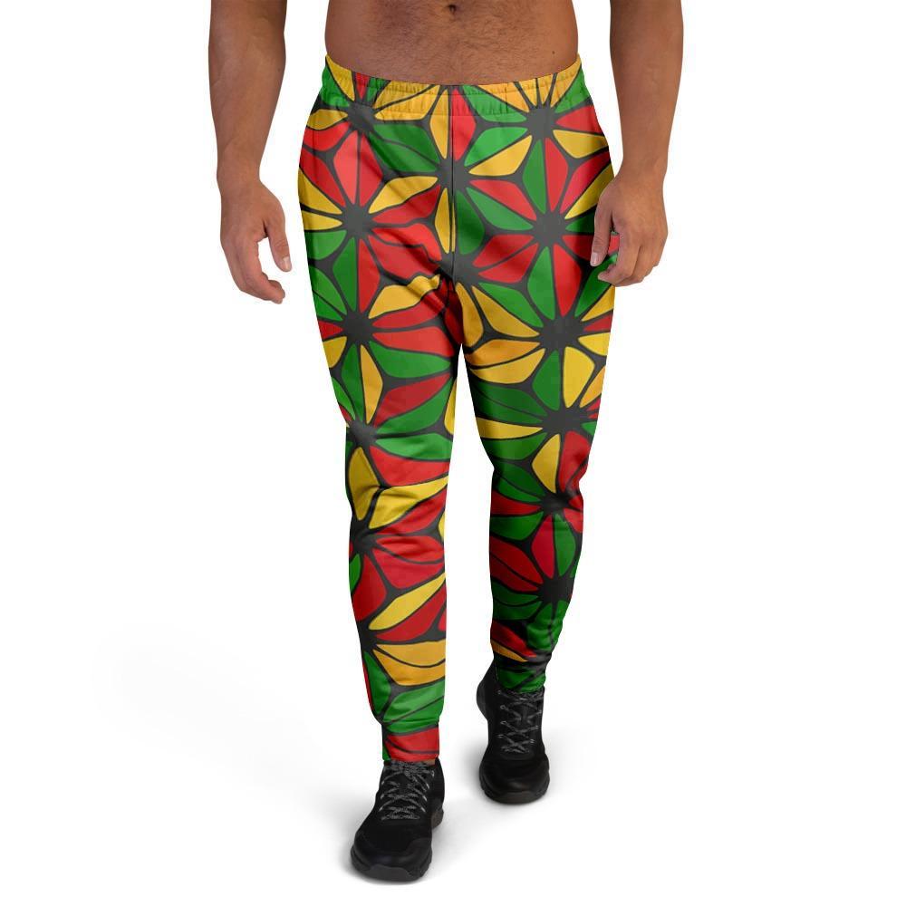 Abstract Reggae Rasta Men's Joggers-grizzshop