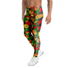 Abstract Reggae Rasta Men's Leggings-grizzshop