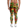 Abstract Reggae Rasta Men's Leggings-grizzshop