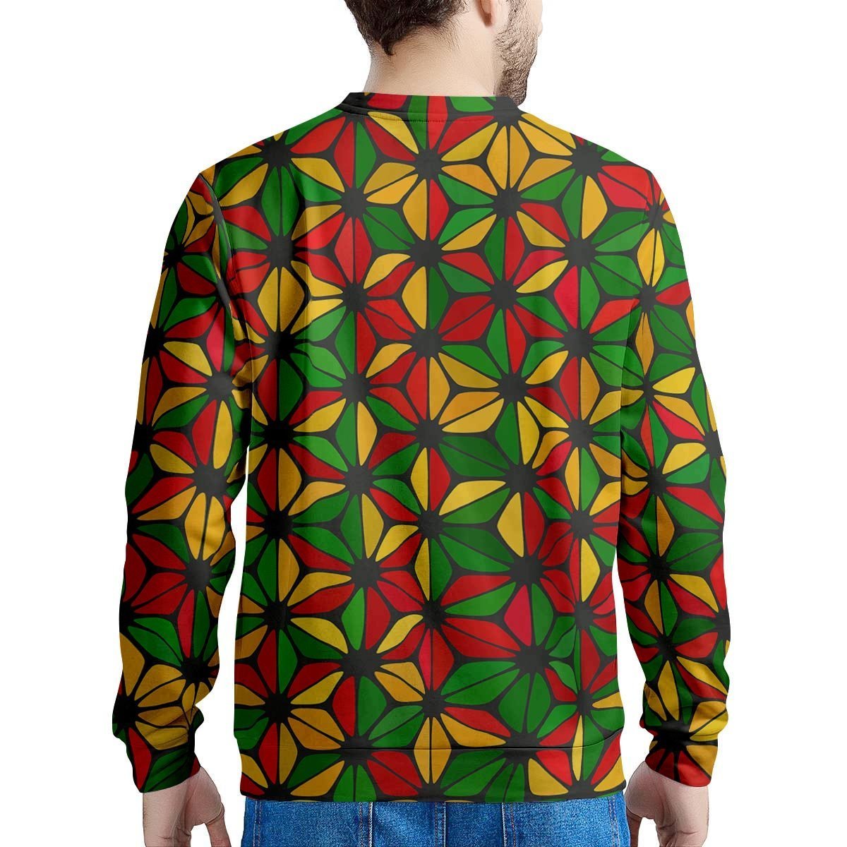 Abstract Reggae Rasta Men's Sweatshirt-grizzshop