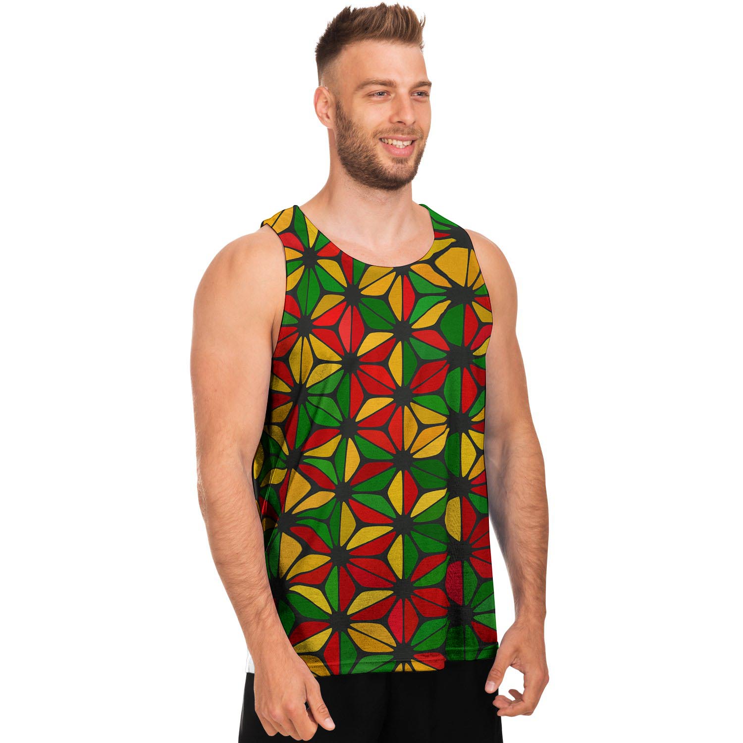 Abstract Reggae Rasta Men's Tank Tops-grizzshop