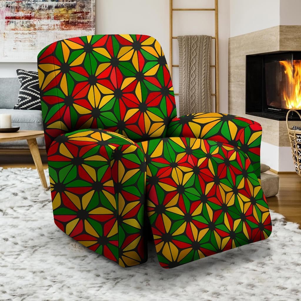 Abstract Reggae Rasta Recliner Cover-grizzshop