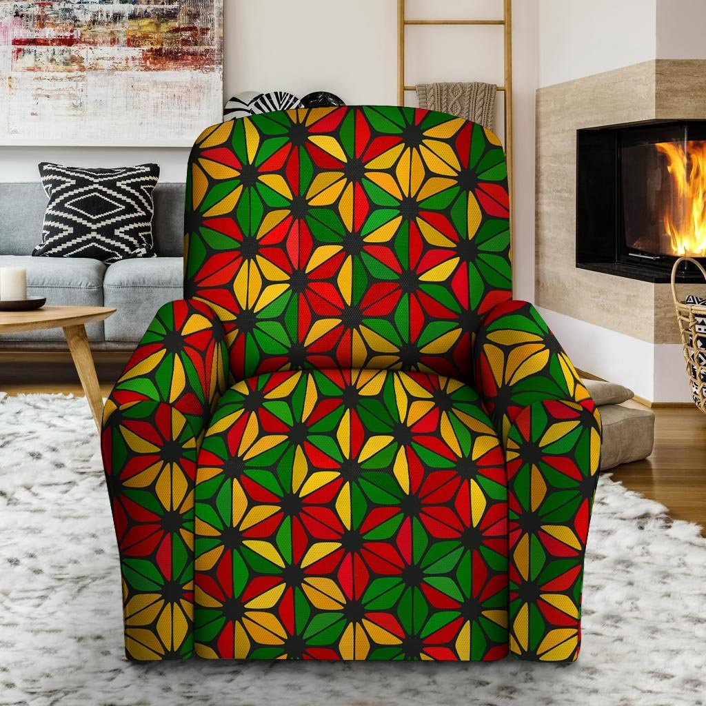 Abstract Reggae Rasta Recliner Cover-grizzshop