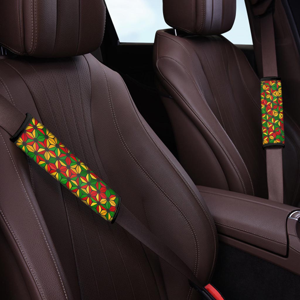 Abstract Reggae Rasta Seat Belt Cover-grizzshop