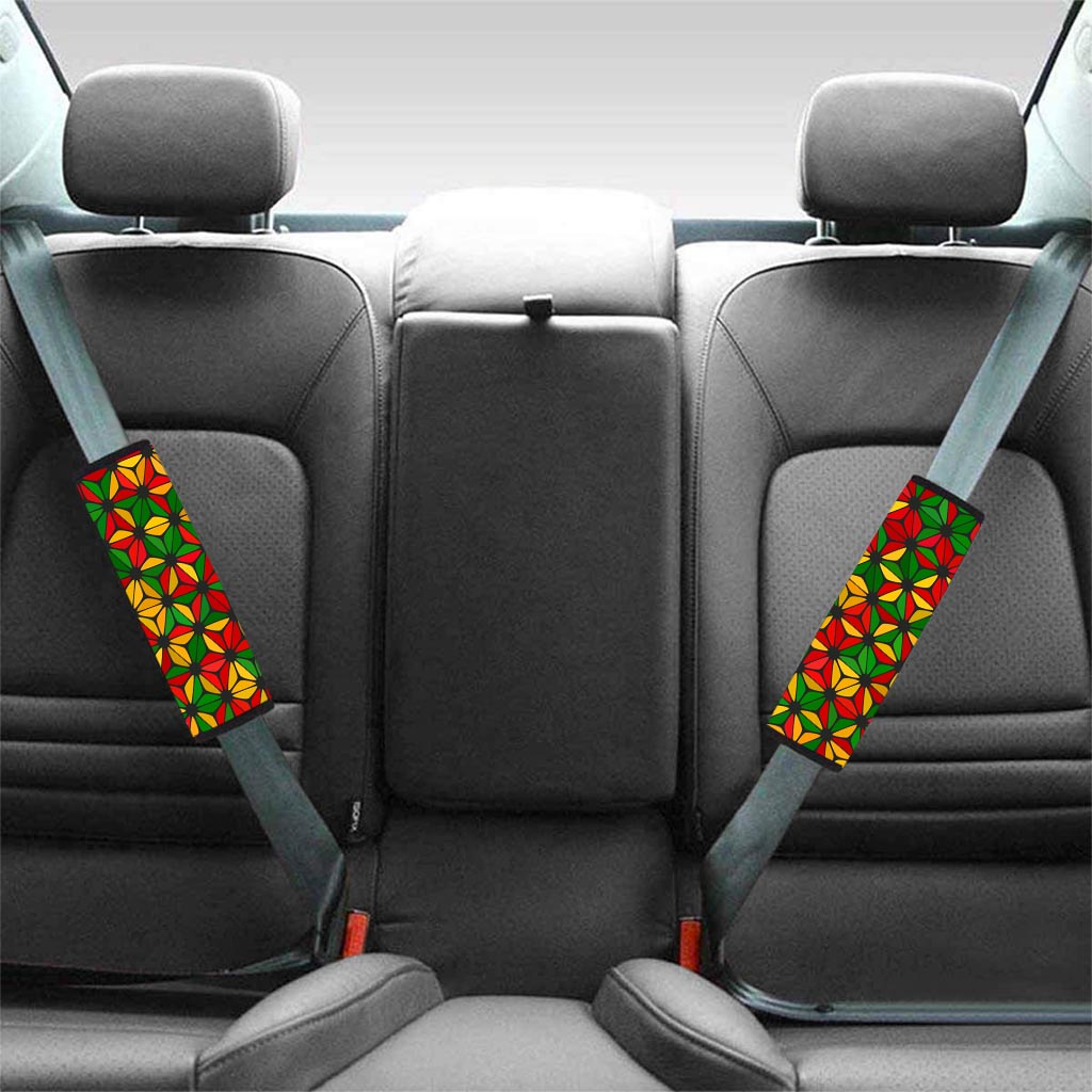 Abstract Reggae Rasta Seat Belt Cover-grizzshop