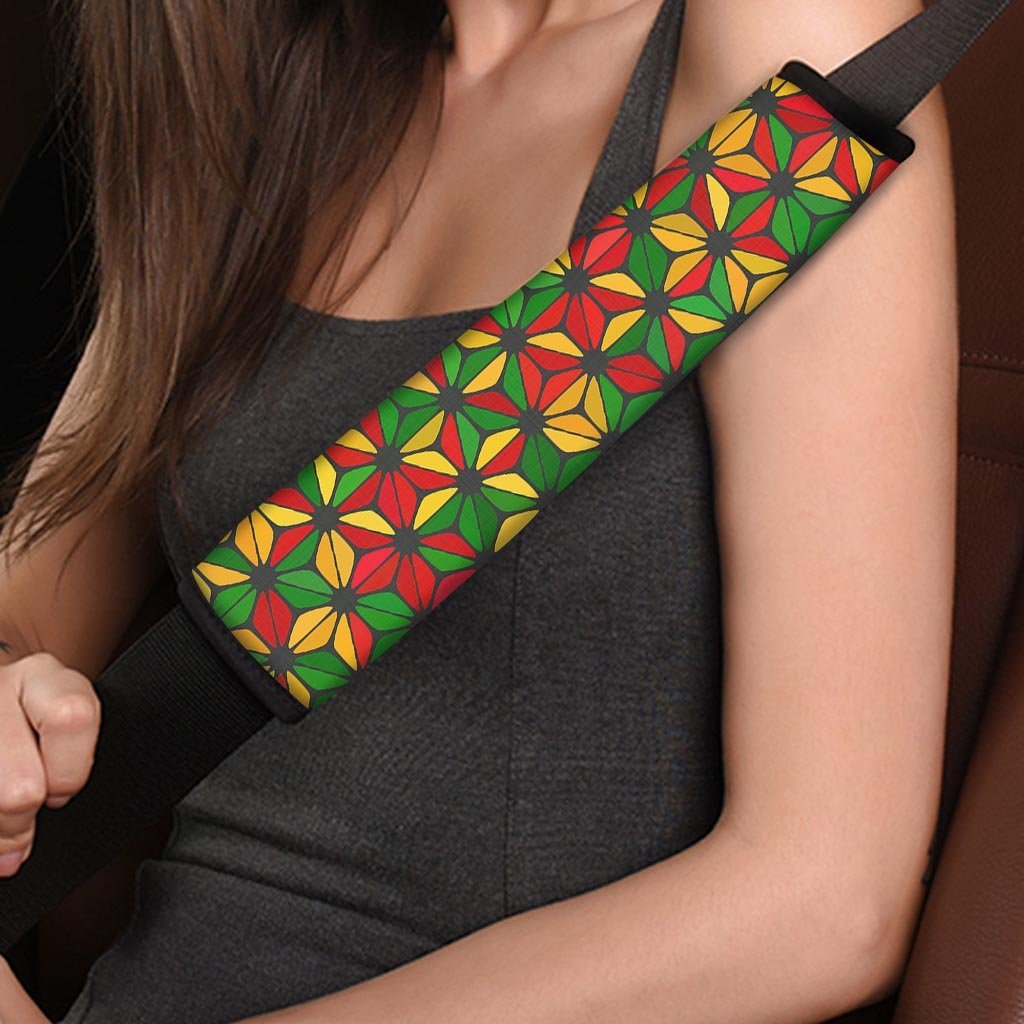 Abstract Reggae Rasta Seat Belt Cover-grizzshop