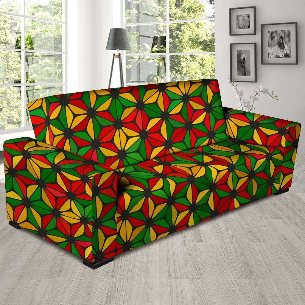 Abstract Reggae Rasta Sofa Cover-grizzshop