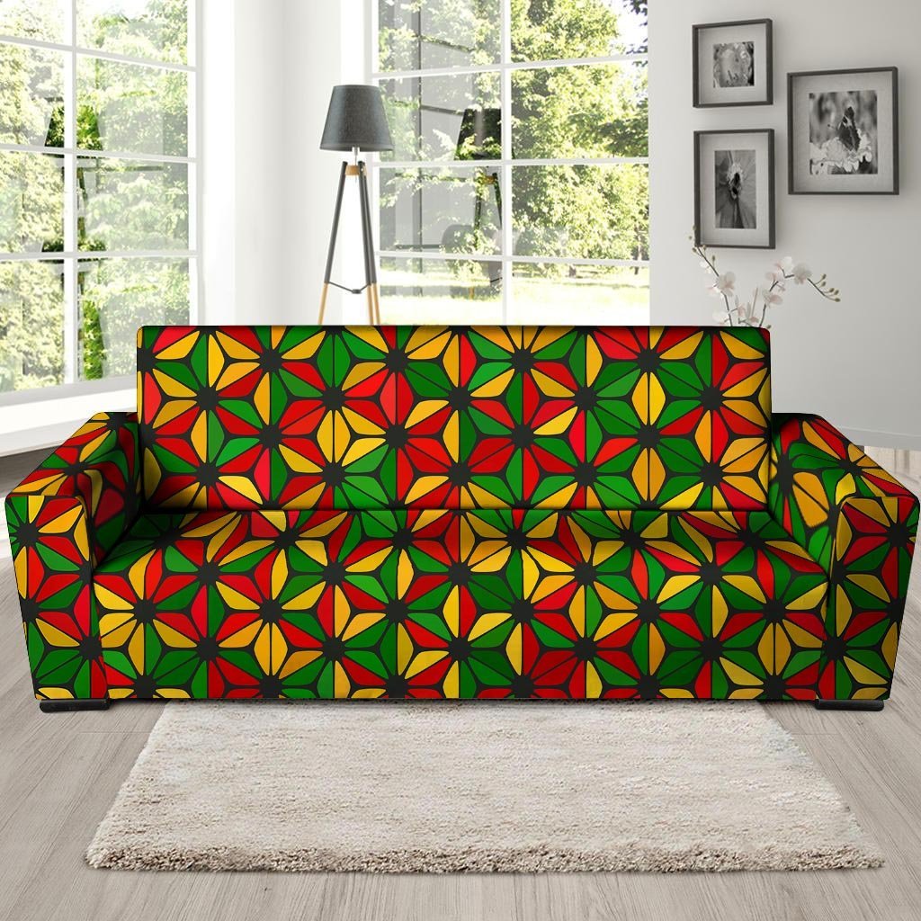 Abstract Reggae Rasta Sofa Cover-grizzshop