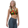 Abstract Reggae Rasta Sports Bra-grizzshop