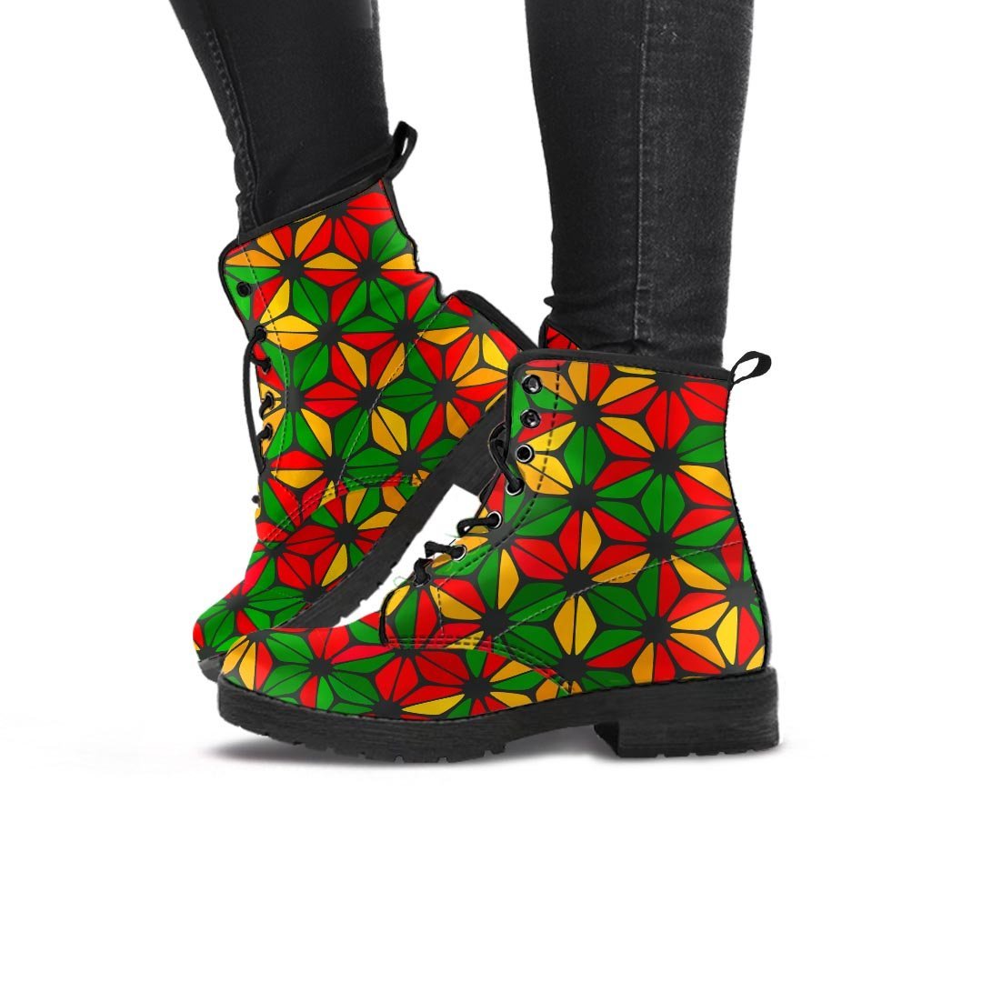 Abstract Reggae Rasta Women's Boots-grizzshop