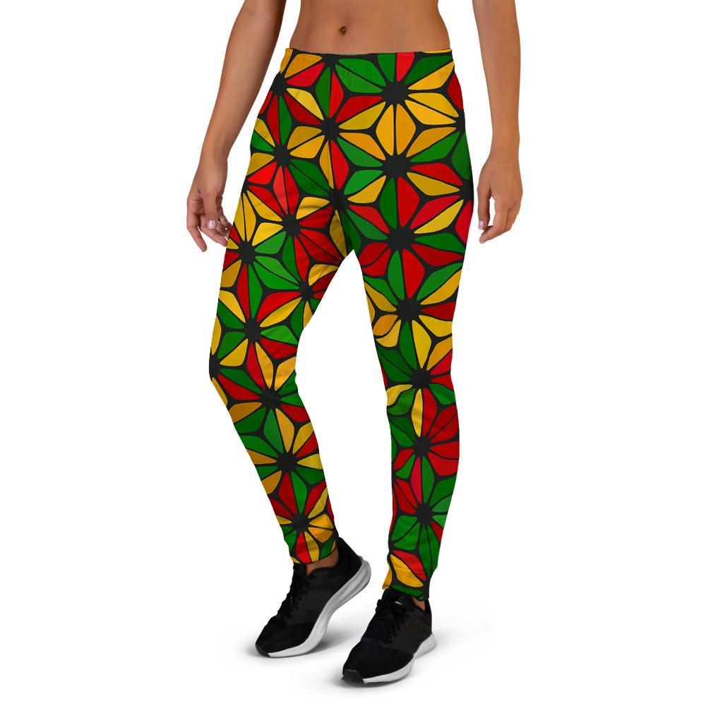 Abstract Reggae Rasta Women's Joggers-grizzshop