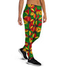 Abstract Reggae Rasta Women's Joggers-grizzshop