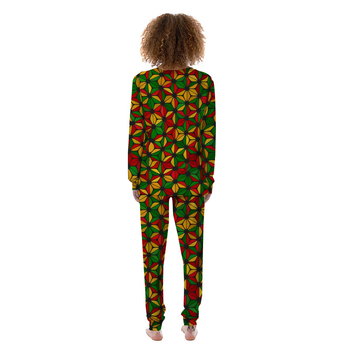 Abstract Reggae Rasta Women's Pajamas-grizzshop