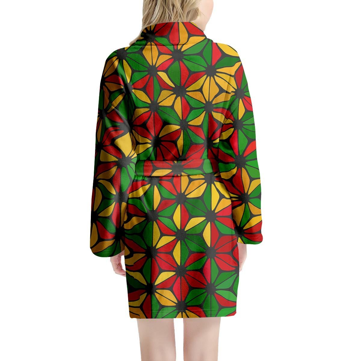 Abstract Reggae Rasta Women's Robe-grizzshop