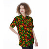 Abstract Reggae Rasta Women's Short Sleeve Shirts-grizzshop