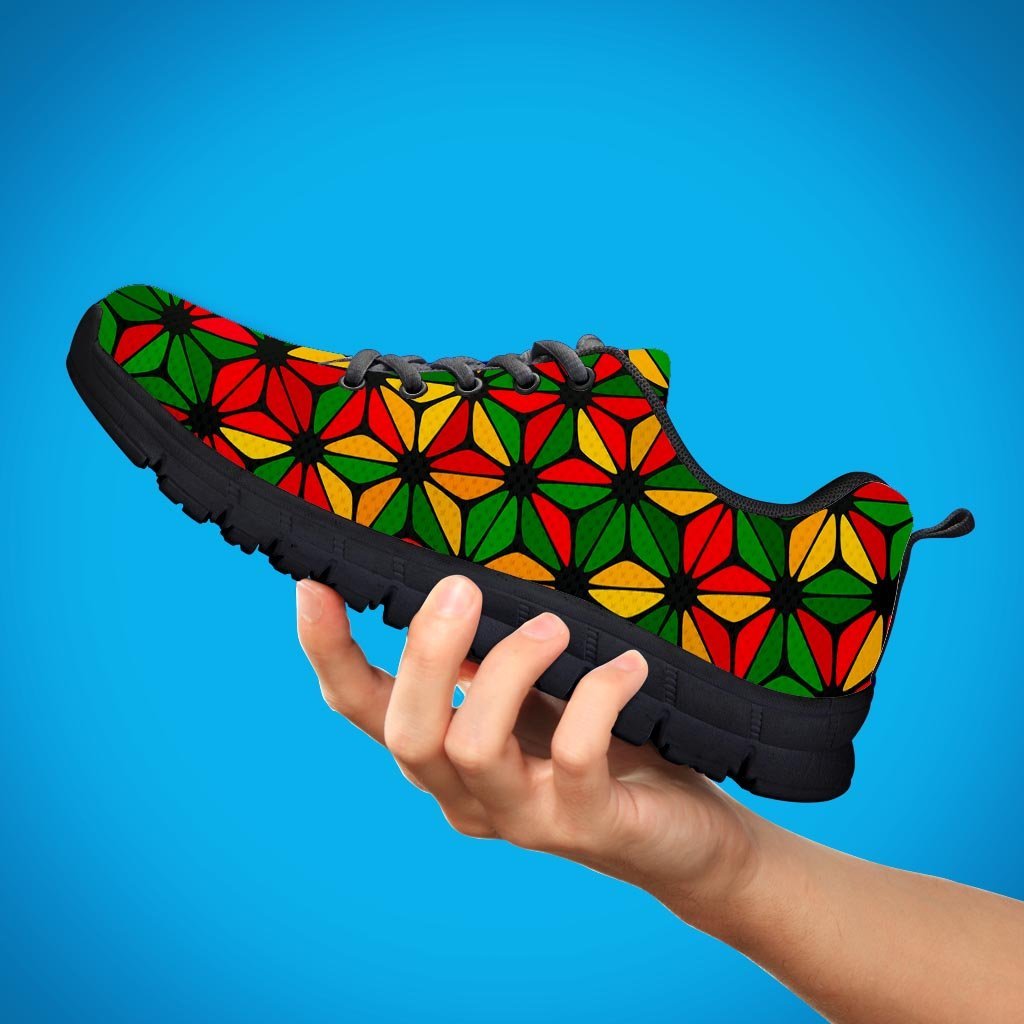 Abstract Reggae Rasta Women's Sneakers-grizzshop