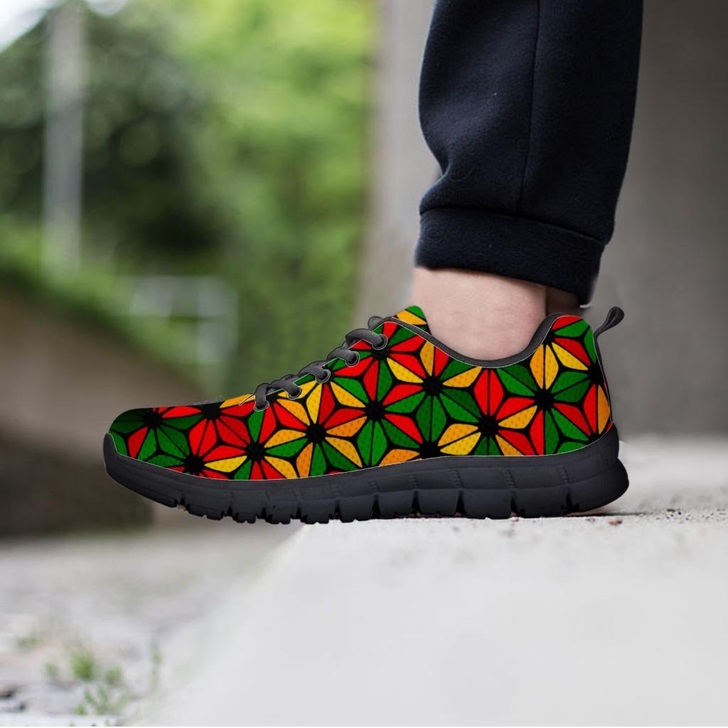 Abstract Reggae Rasta Women's Sneakers-grizzshop