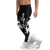 Abstract Rock Grunge Monochrome Print Men's Leggings-grizzshop