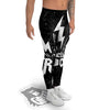 Abstract Rock Grunge Monochrome Print Men's Leggings-grizzshop