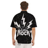 Abstract Rock Grunge Monochrome Print Men's Short Sleeve Shirts-grizzshop