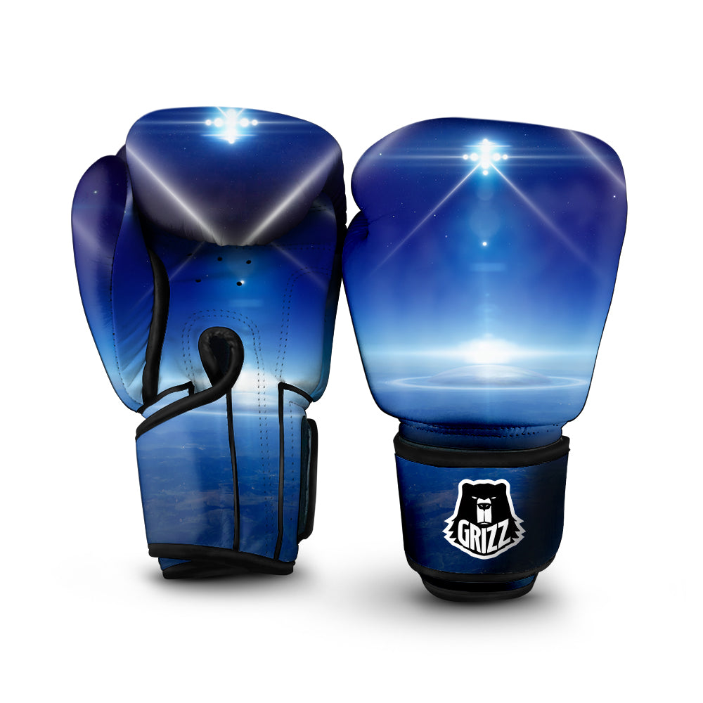 Abstract Sci Fi On Earth Print Boxing Gloves-grizzshop