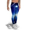 Abstract Sci Fi On Earth Print Men's Leggings-grizzshop