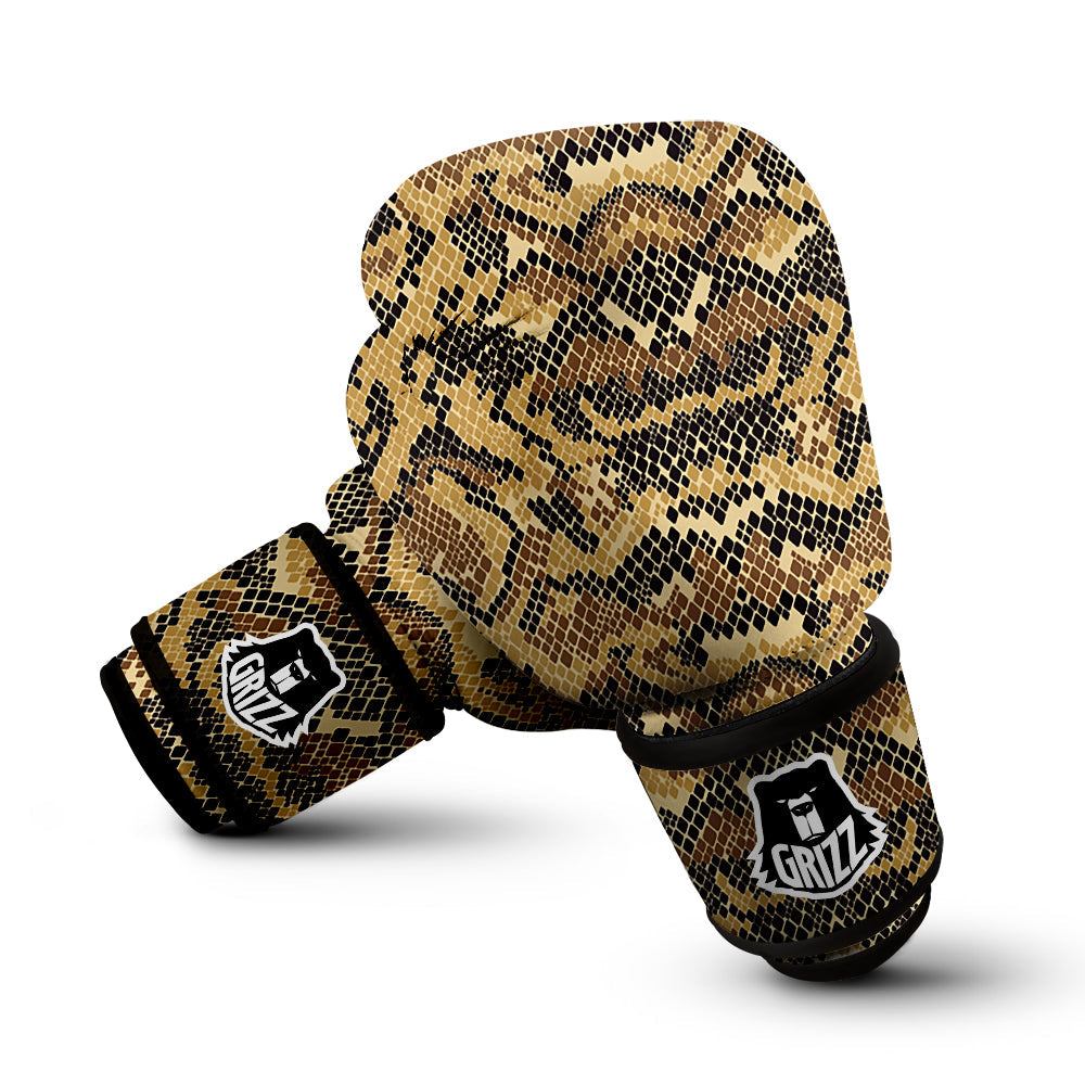 Abstract Snake Skin Print Boxing Gloves-grizzshop