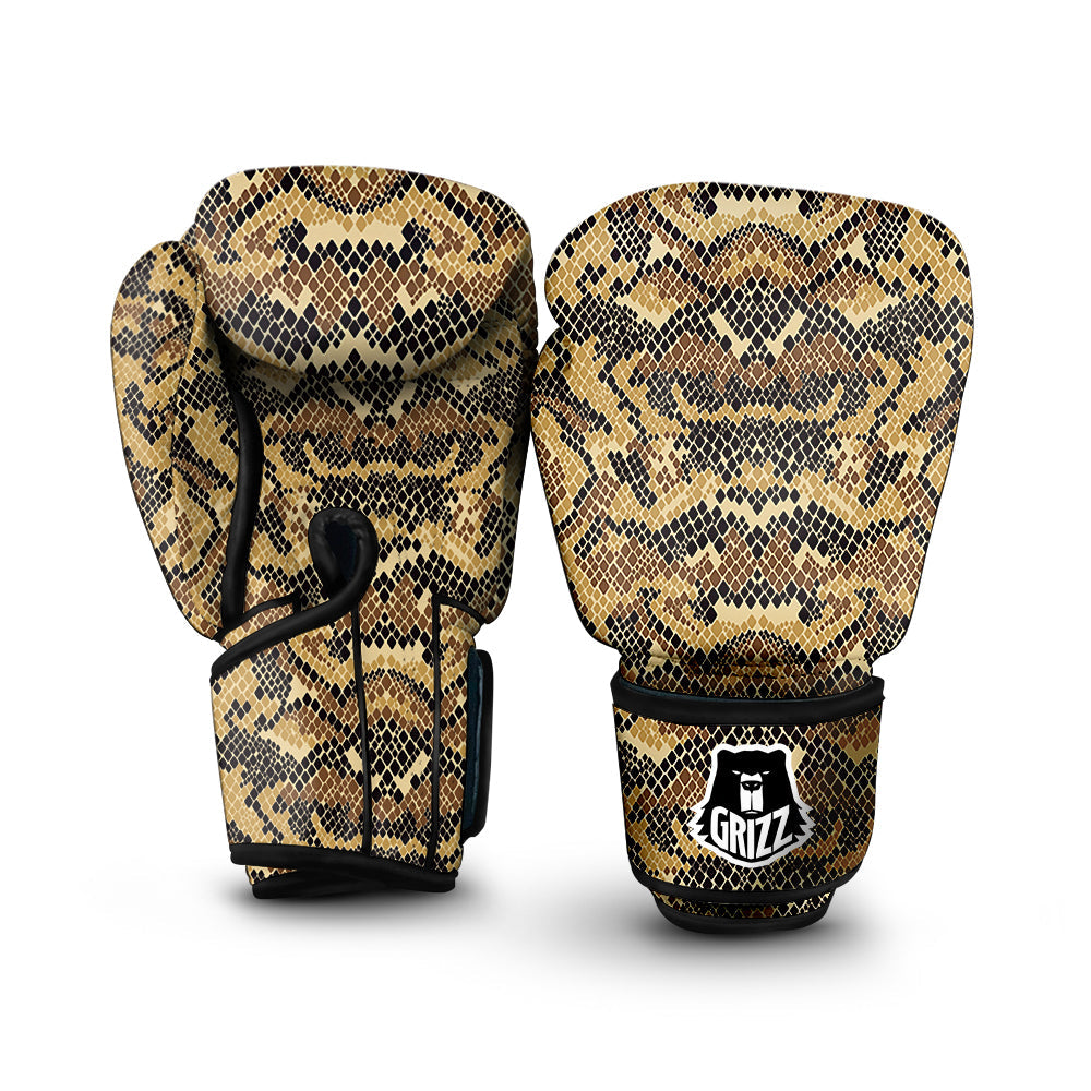Abstract Snake Skin Print Boxing Gloves-grizzshop