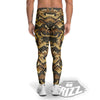 Abstract Snake Skin Print Men's Leggings-grizzshop