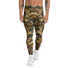 Abstract Snake Skin Print Men's Leggings-grizzshop