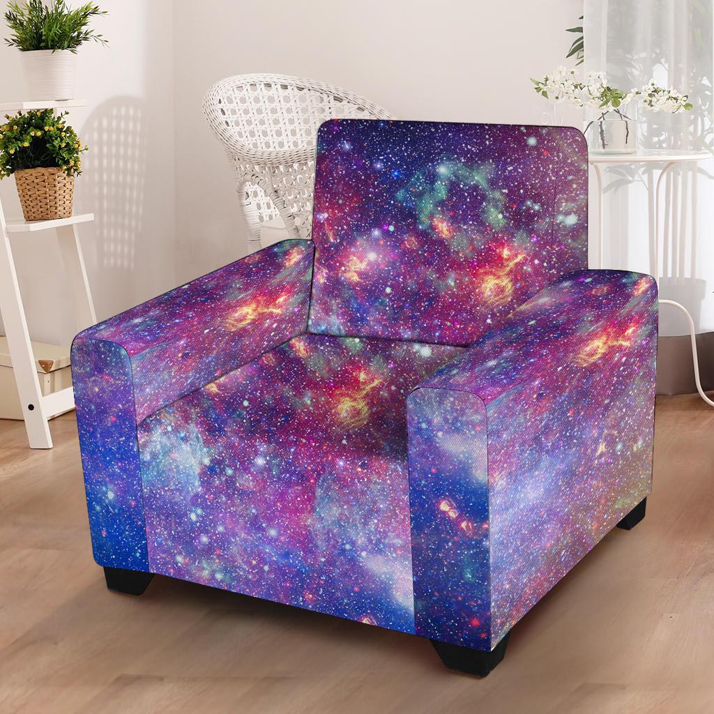 Abstract Starfield Galaxy Space Armchair Cover-grizzshop