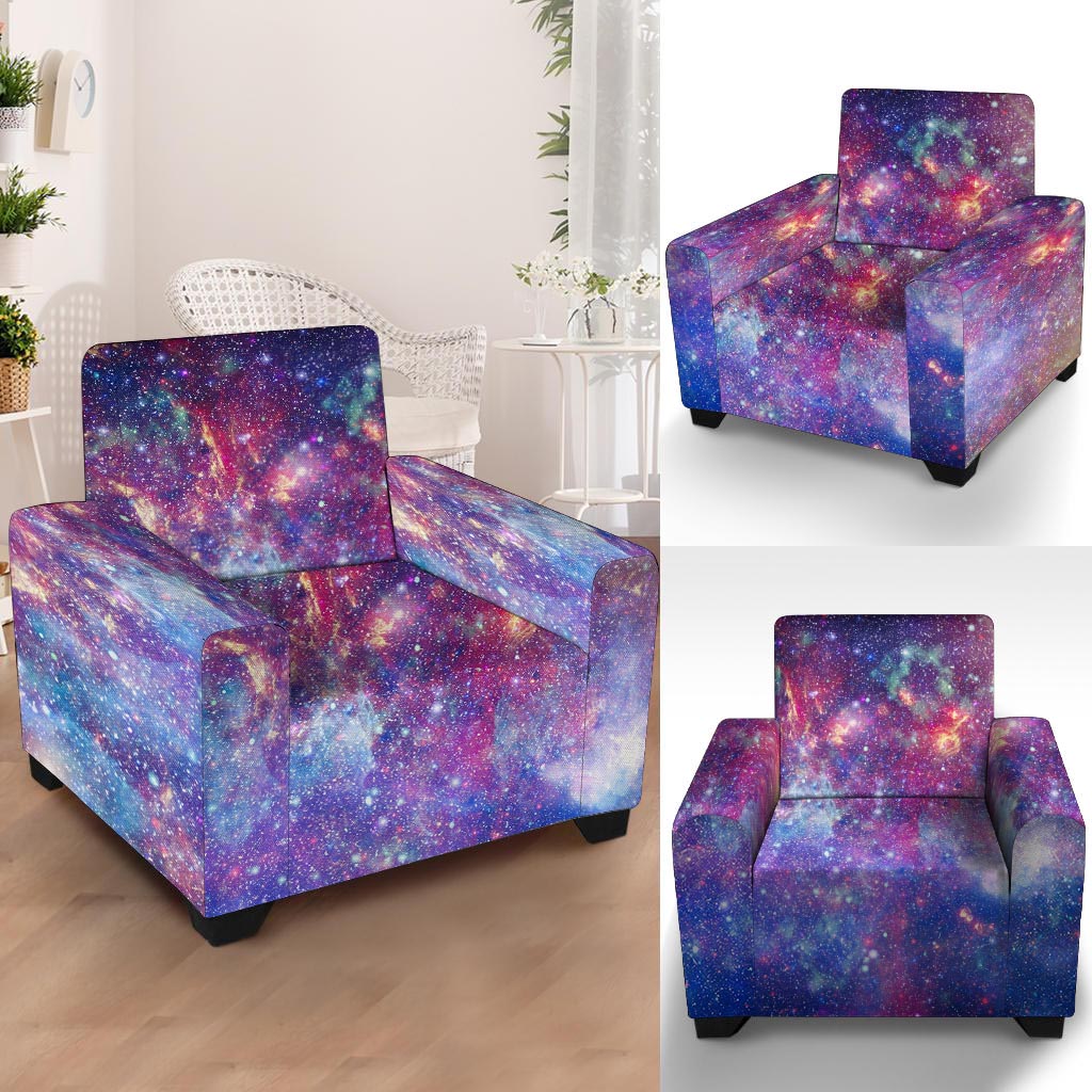 Abstract Starfield Galaxy Space Armchair Cover-grizzshop