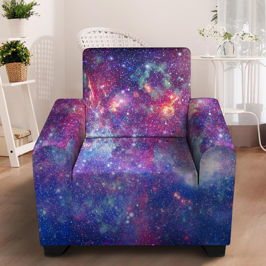 Abstract Starfield Galaxy Space Armchair Cover-grizzshop