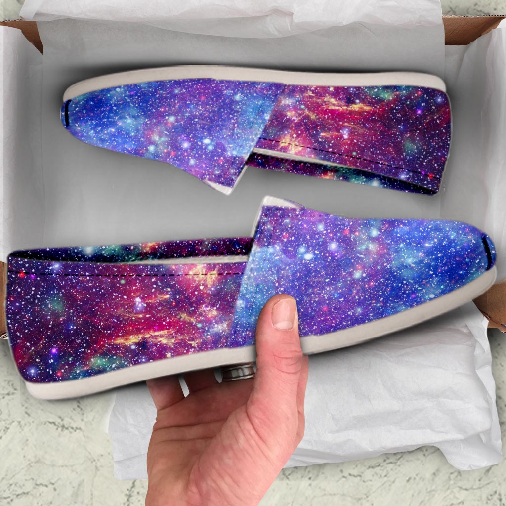 Abstract Starfield Galaxy Space Canvas Shoes-grizzshop