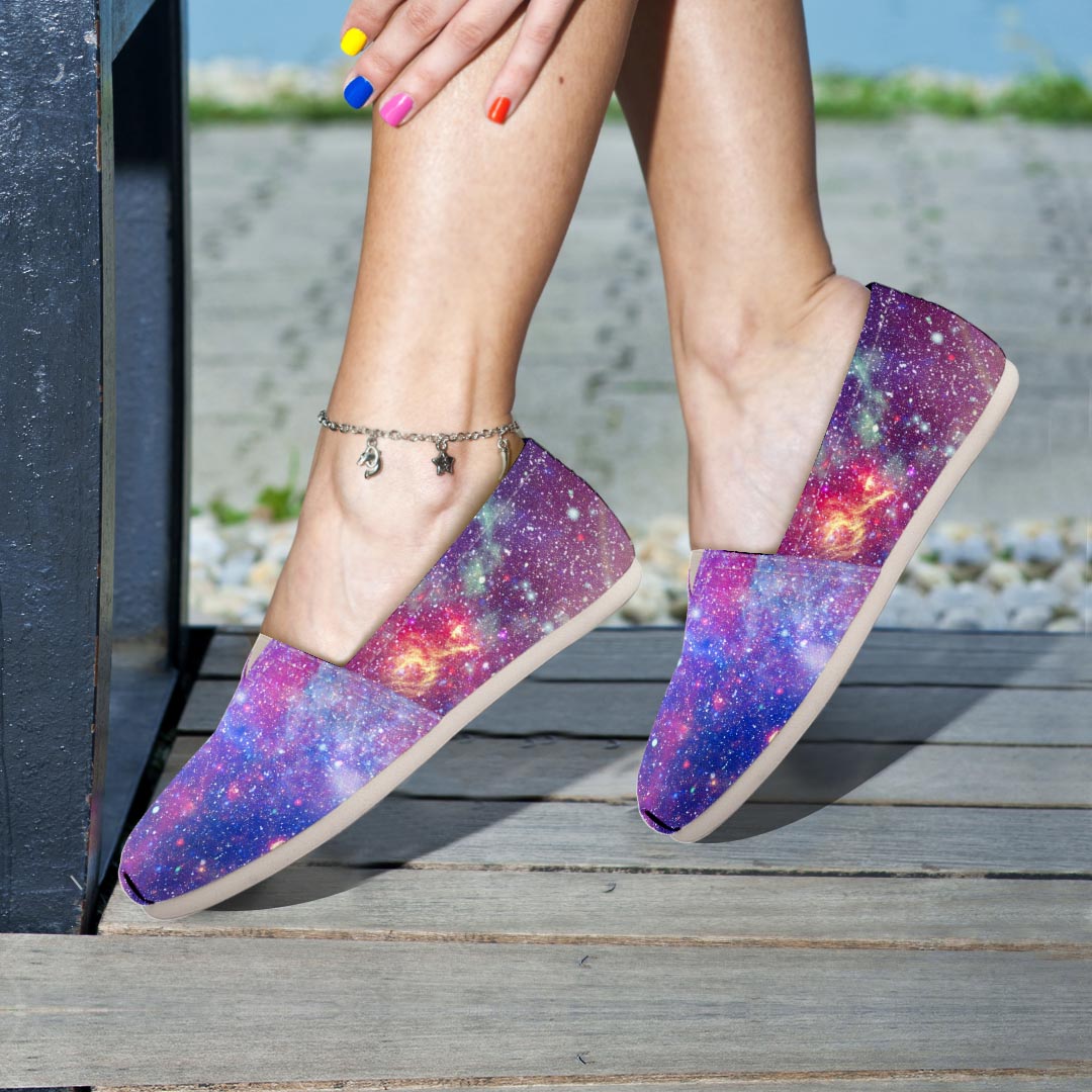 Abstract Starfield Galaxy Space Canvas Shoes-grizzshop