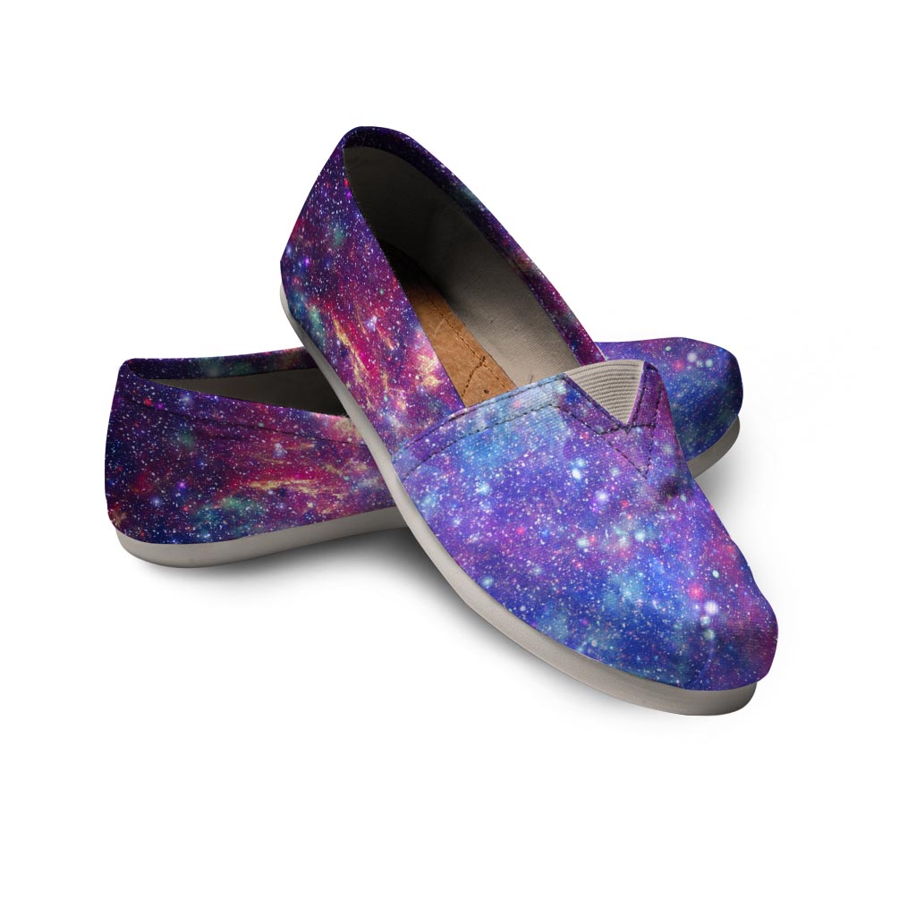 Abstract Starfield Galaxy Space Canvas Shoes-grizzshop