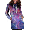 Abstract Starfield Galaxy Space Hoodie Dress-grizzshop