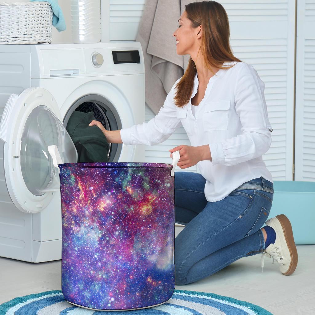 Abstract Starfield Galaxy Space Laundry Basket-grizzshop