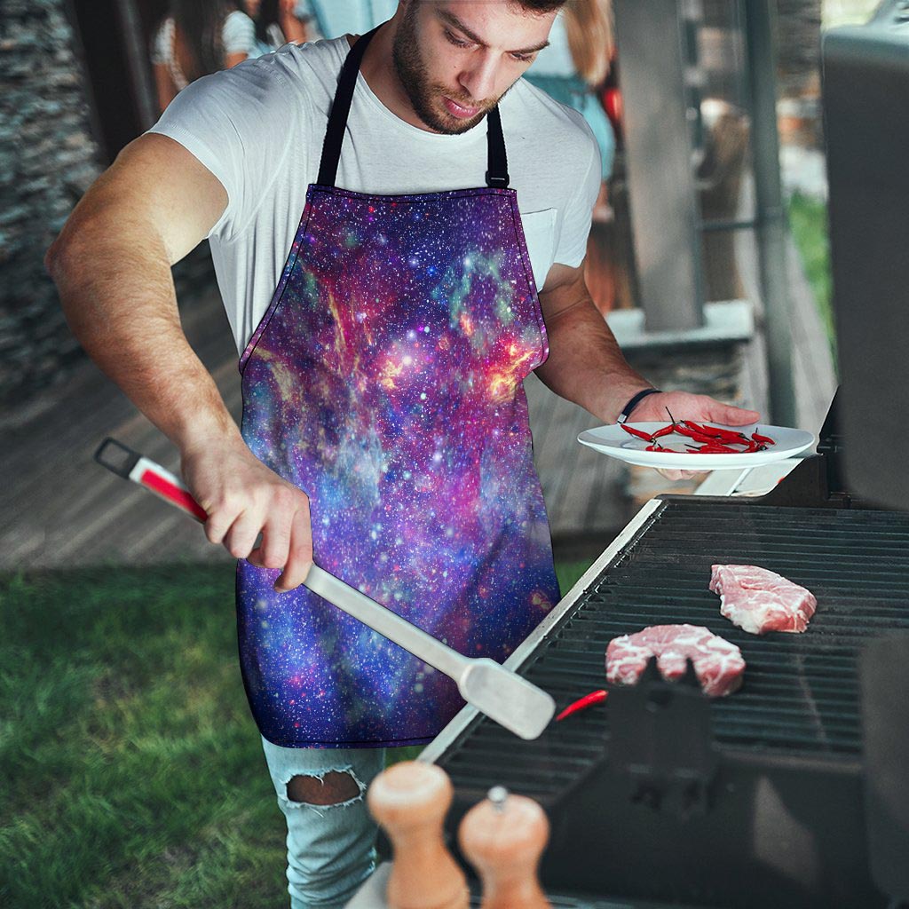 Abstract Starfield Galaxy Space Men's Apron-grizzshop